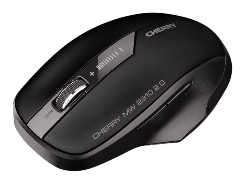 CHERRY MW 2310 2.0 - Hiiri - oikea- ja vasenkätinen - optinen - 6 painiketta - langaton - RF, 2,4 GHz - langaton vastaanotin (USB) - musta