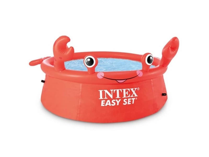Intex Happy Crab Easy Set Pool, Puhallettava uima-allas, Pyöreä, 3 vuosi/vuosia, Punainen