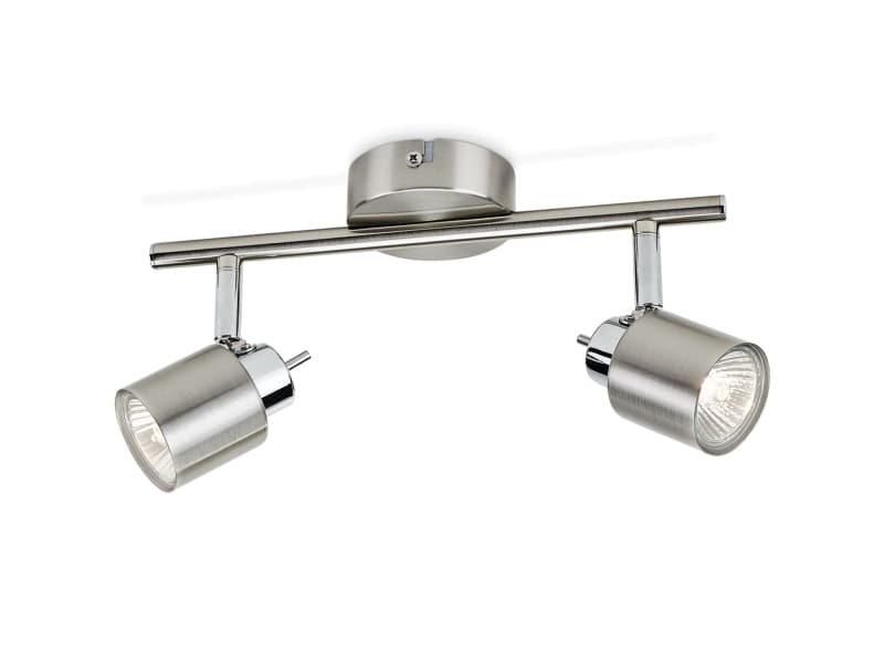 Philips Essentials Kohdevalaisin, Pinta-asennettavat spottivalot, GU10, 2 lamppu(a), LED, 220-240 V, Kromi