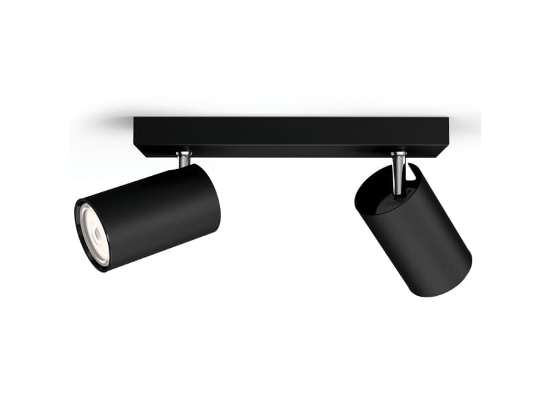 Philips myLiving Kosipo kohdevalaisin 2x, Pinta-asennettavat spottivalot, GU10, 2 lamppu(a), LED, 220-240 V, Musta