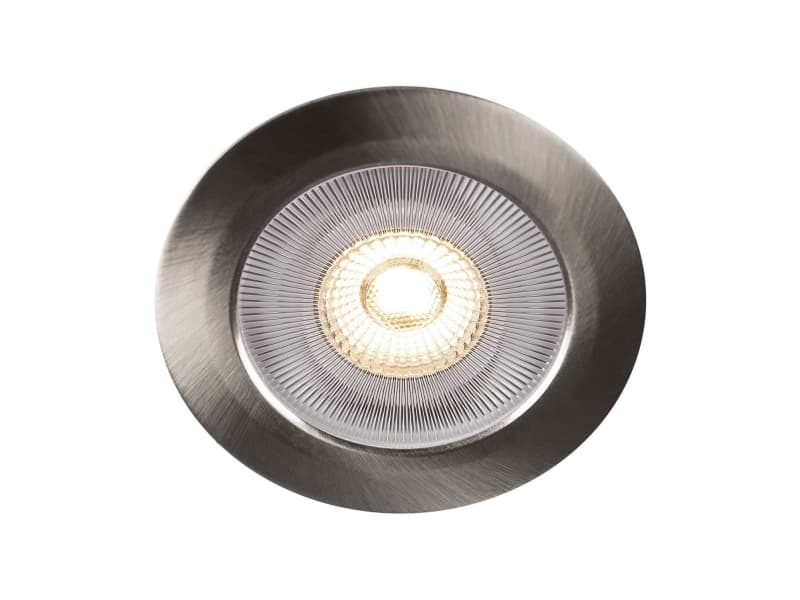 Alice 12V Upotettava alasvalo 2700K IP44 340lm Borstad teräs 1 kpl