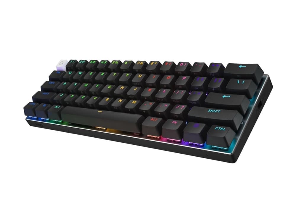 Logitech G PRO X 60 - Näppäimistö - 60% - TKL - taustavalaistu - langaton - 2,4 GHz, Bluetooth - QWERTY - Pan Nordic - musta