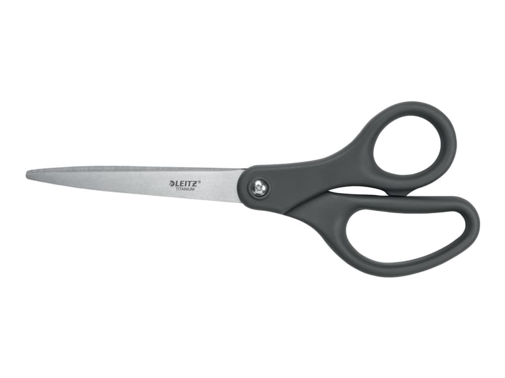 Leitz Titanium sakset 205 mm, Aikuinen, Suora leikkuu, Yksi, Harmaa, Ruostumaton teräs, Ruostumaton teräs, Toimistosakset