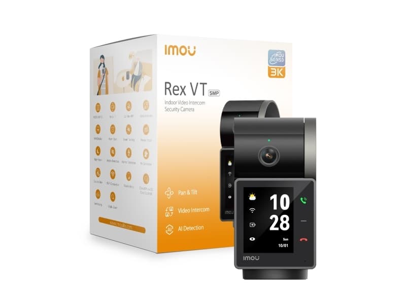 Imou Rex VT Pro, IP-turvakamera, Sisätila, Langaton, 50 m, Vastaanotto, musta