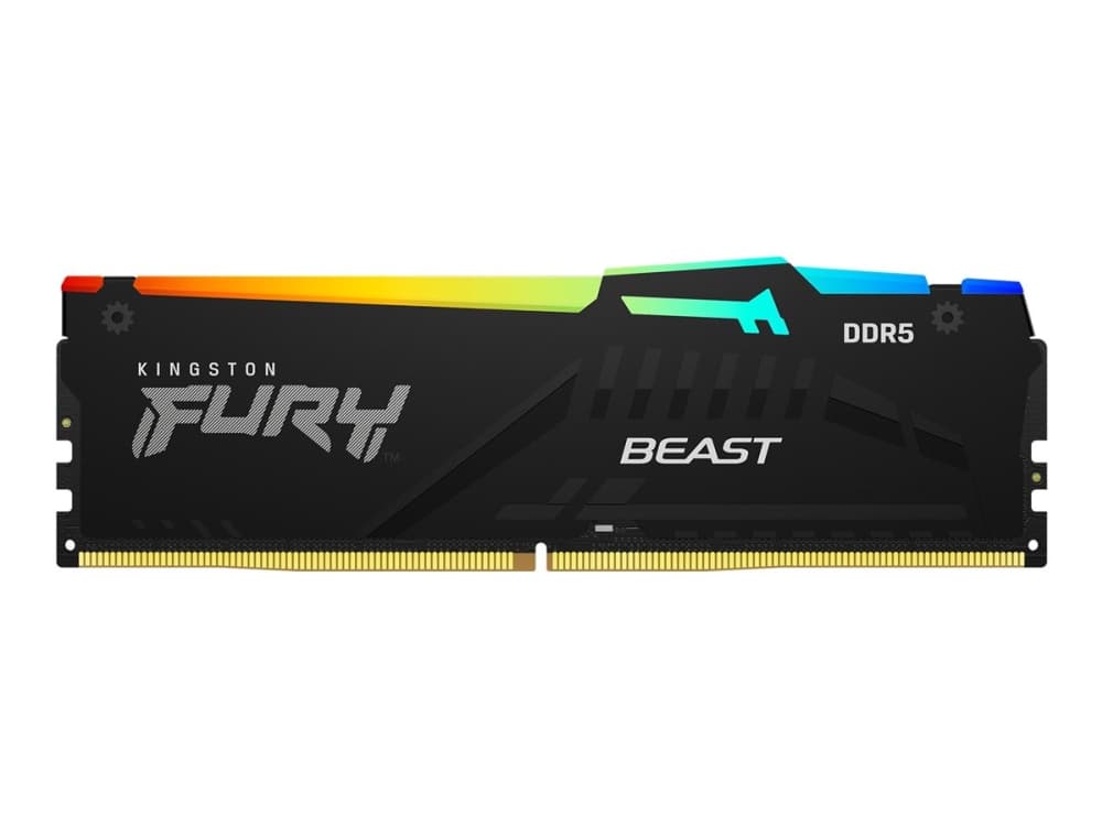 Kingston Technology FURY Beast 16 Gt 6000 MT/s DDR5 CL36 DIMM , RGB, EXPO, 16 GB, 1 x 16 GB, DDR5, 288-pin DIMM