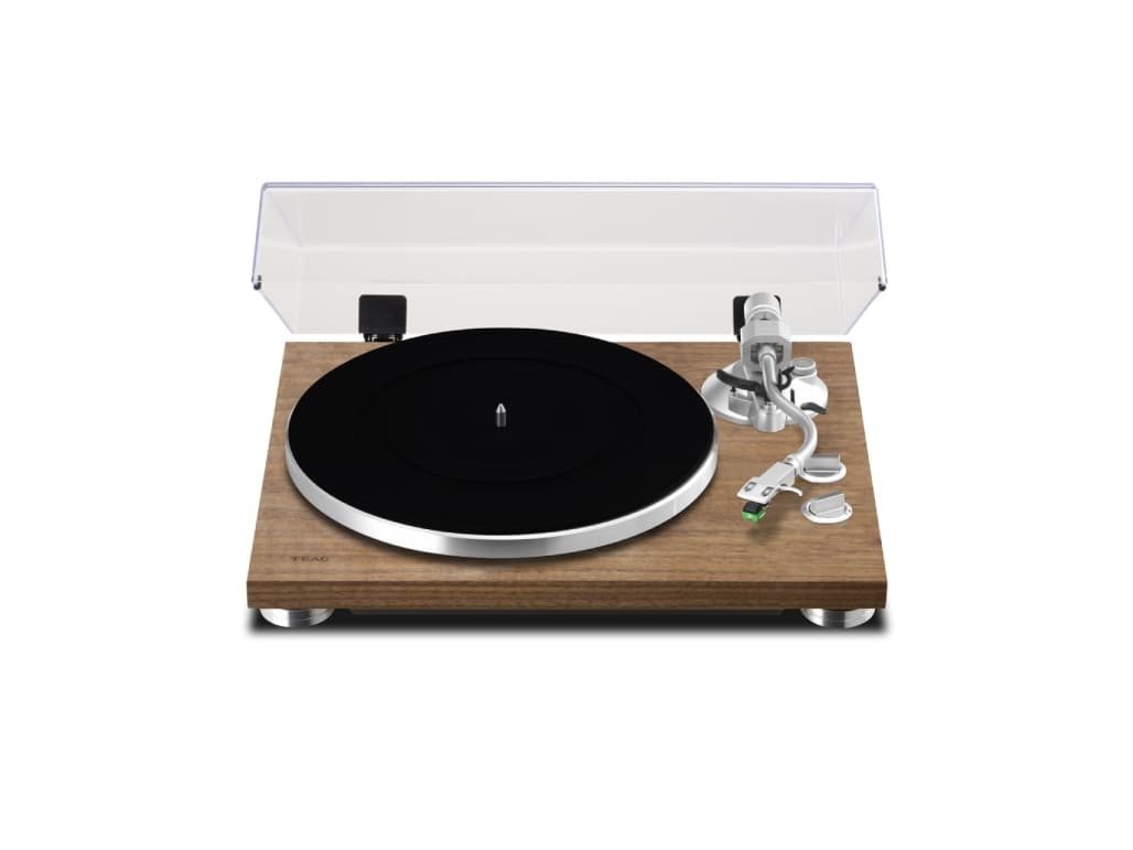 TEAC TN-400BT-X, Hihnakäyttöinen levysoitin, Ohje, musta, Saksanpähkinä, Alumiini, 33,45,78 RPM, MM-type (VM-type)