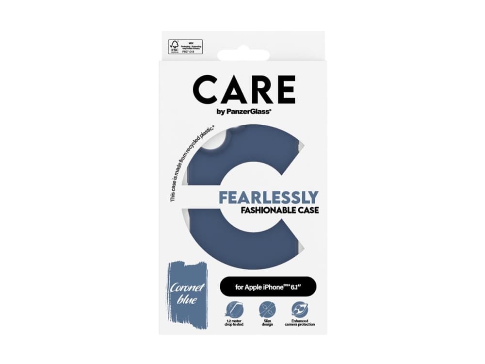 PanzerGlass CARE™ by ® Case Blue iPhone 16, Suojus, Apple, Apple - iPhone 16, Sininen