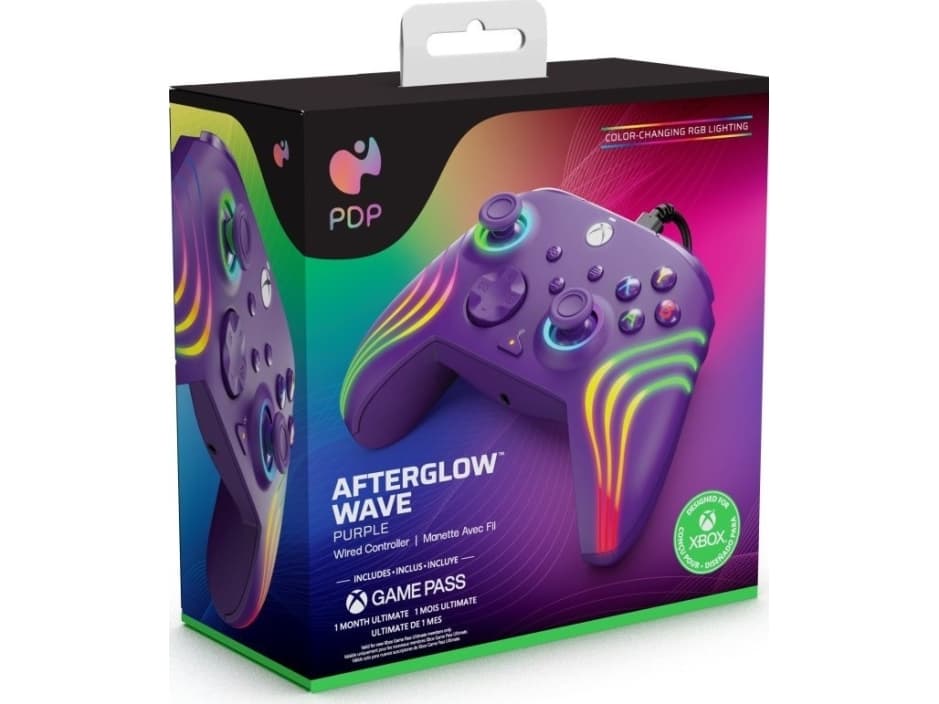 PDP-ohjain langallinen Afterglow Wave violetti XboxSeriesX