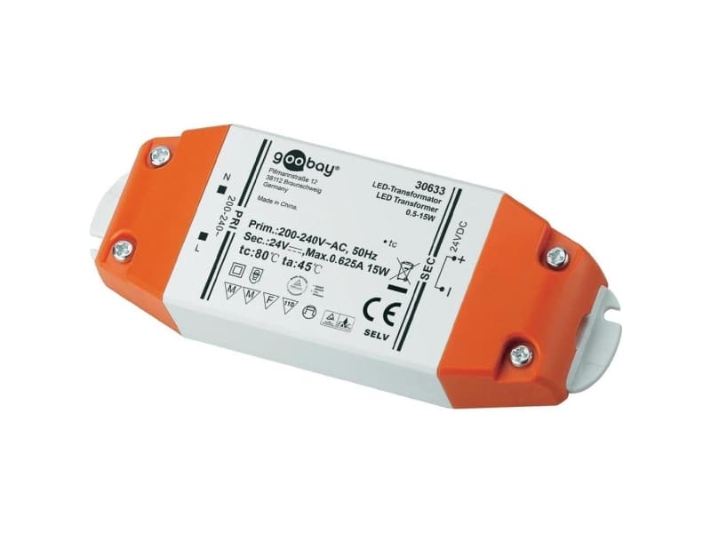LED-muuntaja 24 V (DC)/15 W