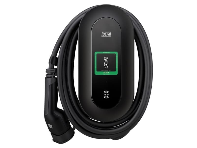 DEFA Power -latausboksi kiinteällä 6 metrin latauskaapelilla - 22 kW - tyyppi 2