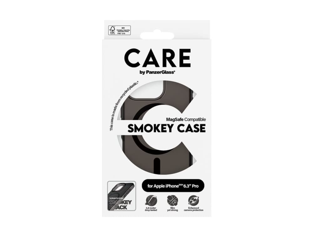 PanzerGlass CARE™ by ® Urban Combat Case Smokey w. Black MagSafe iPhone 16 Pro, Suojus, Apple, Apple - iPhone 16 Pro, musta