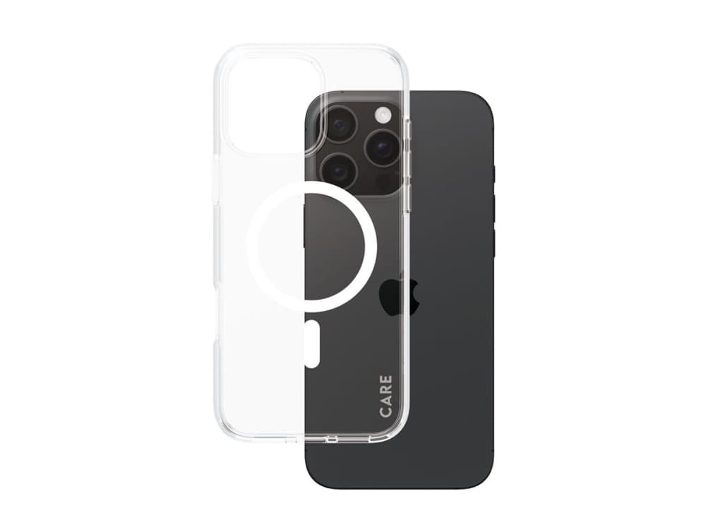 PanzerGlass CARE™ by ® Urban Combat Case Transparent w. White MagSafe iPhone 16 Pro Max, Suojus, Apple, Apple - iPhone 16 Pro Max, Läpinäkyvä