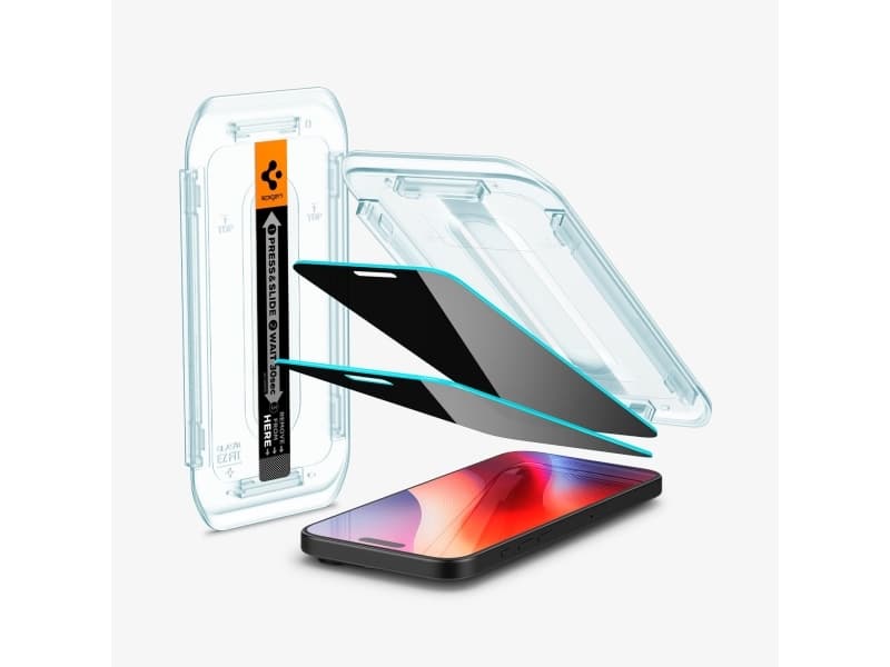 Spigen PRIVACY GLAS.TR EZ FIT 2-PACK IPHONE 16 PRO PRIVACY GLAS -LASI