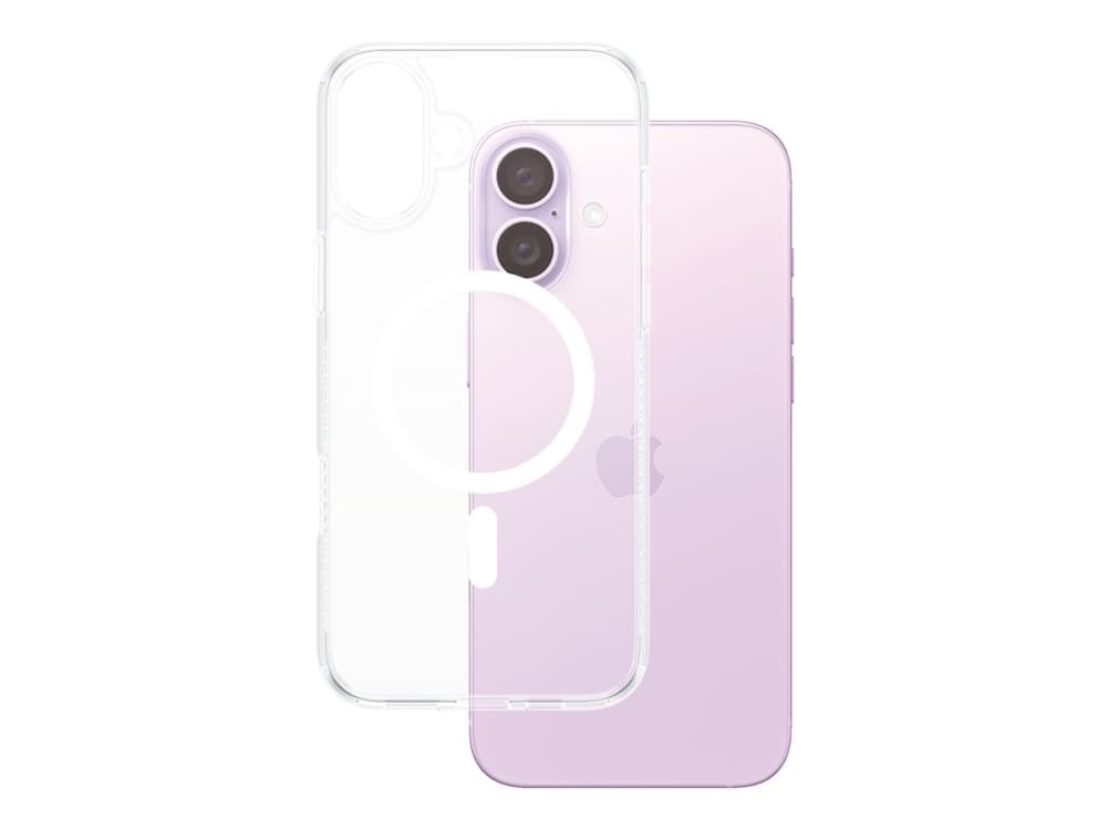 PanzerGlass ® HardCase Transparent w. White MagSafe iPhone 16 Plus, Suojus, Apple, Apple - iPhone 16 Plus, Läpinäkyvä
