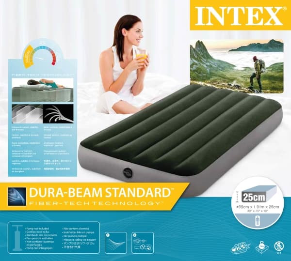 Intex 64107, Yksittäinen patja, Twin, Suorakulmio, Sisätila ja ulkotila