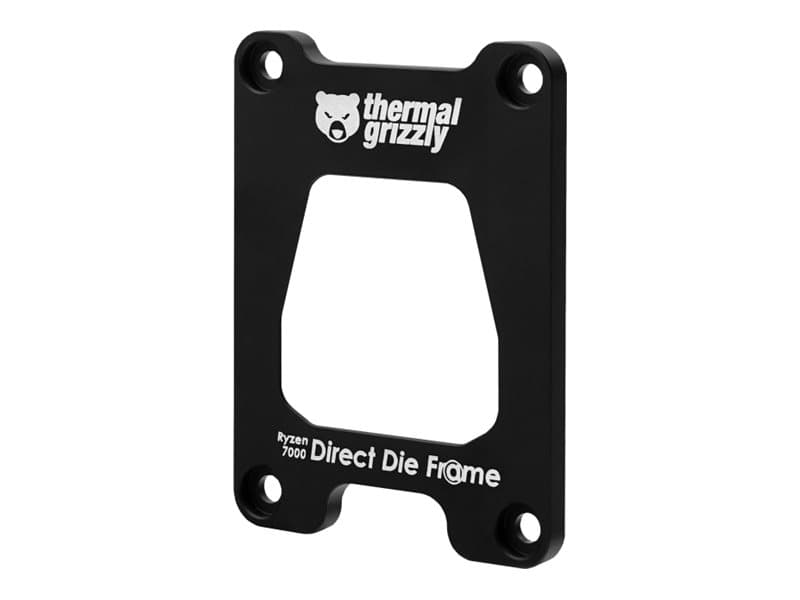Thermal Grizzly Ryzen 7000 Direct Die Frame, Kiinnike, Alumiini, musta, Pistoke AM5, AMD Ryzen 7000 Series, 53 mm