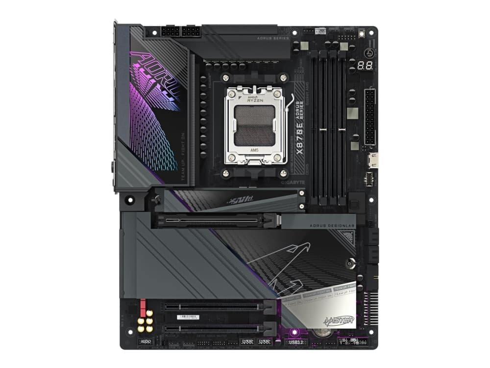 GIGABYTE X870E AORUS MASTER, AMD, Sokkel AM5, AMD Ryzen™ 7, Sokkel AM5, 256 Gt, DDR5-SDRAM-muisti