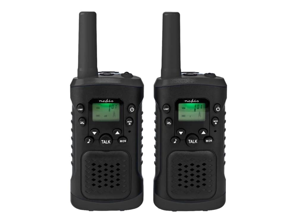 Nedis - Kannettava - kaksisuuntainen radio - PMR - 446 MHz - 8 kanavaa - musta (2 kpl pakkaus)