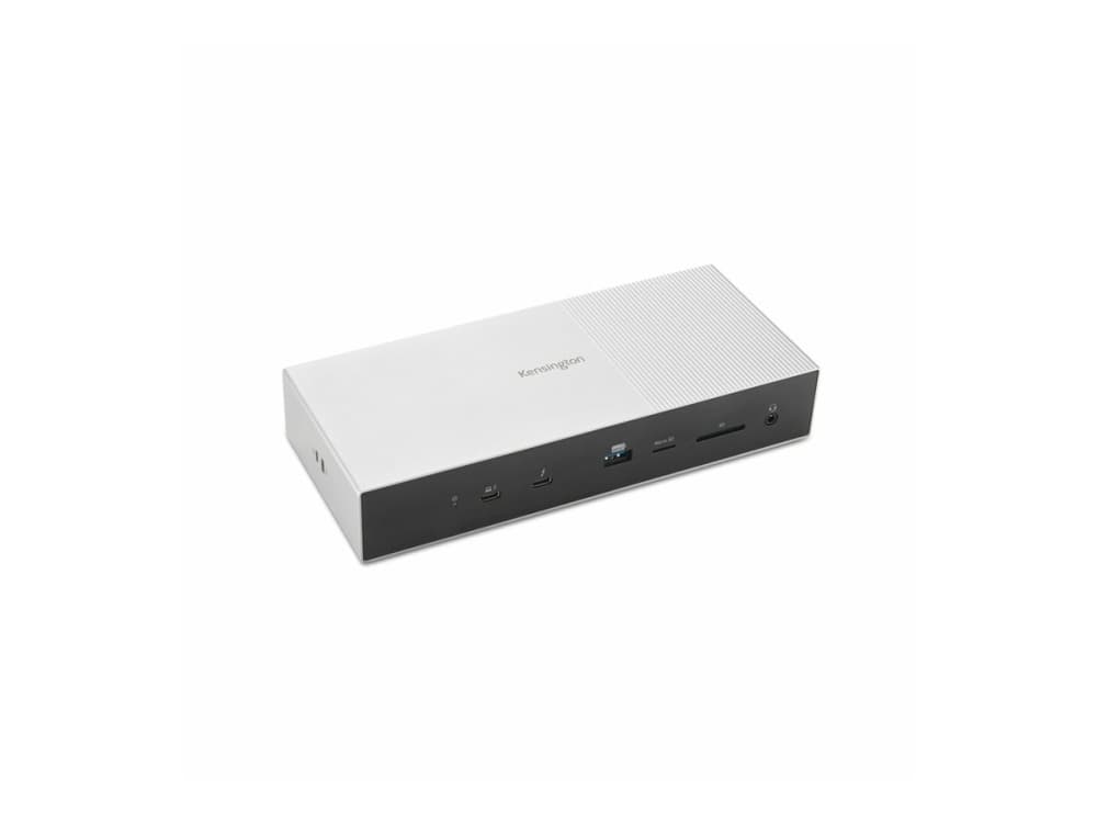 Kensington SD5000T5 EQ Thunderbolt 5 Triple 4K telakointiasema 140W:n virransyötöllä – Windows/macOS, Langallinen, Thunderbolt 5, 140 W, 3,5 mm, 10,100,1000,2500 Mbit/s, musta, Harmaa