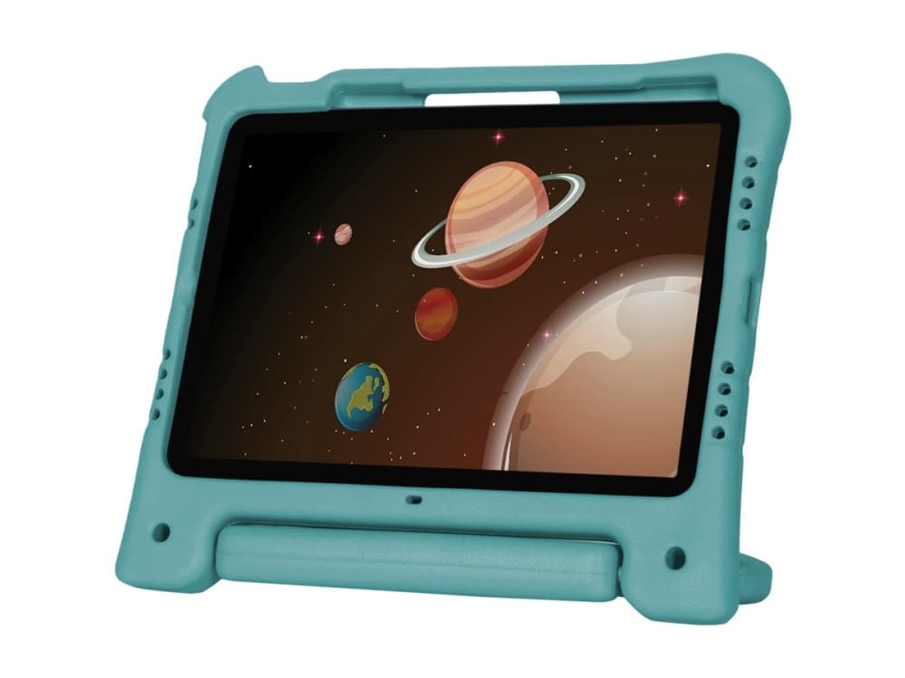 Targus Kids - Laukun sivusuojus tabletille - antimikrobinen - EVA-muoto - sinivihreä - Applen 10,9 tuuman iPadille (10. sukupolvi) 10,9 tuuman iPad Air (4. sukupolvi, 5. sukupolvi) 11 tuuman iPad Air (M2) 11 tuuman iPad Pro (1. sukupolvi, 2. sukupolvi, 3. sukupolvi, 4. sukupolvi)
