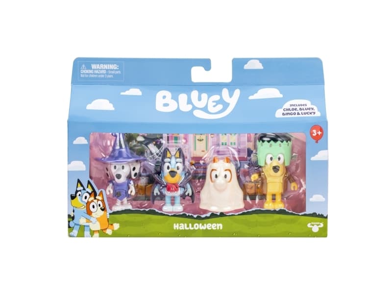 Bluey figuurit 4 kpl, Halloween-pukujuhlat