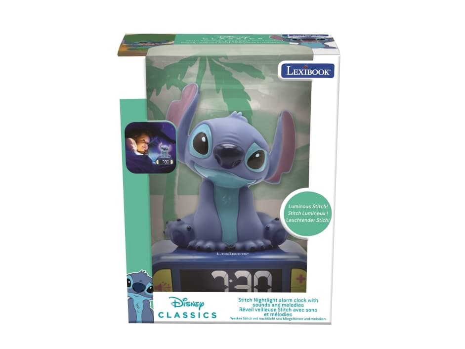 Stitch Stitch Night Light Alarm Clock with Sounds