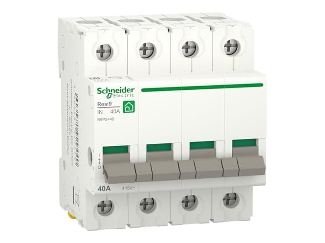Schneider Electric afbryderkontakt, Resi9 IN, 4P, 40 A