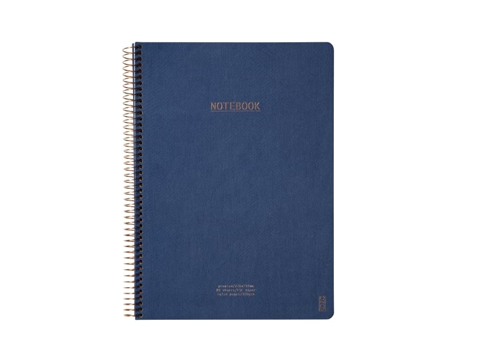 KOZO Premium muistikirja A4 navy, 100 sivua 80g.227x16x297mm 0,658kg (1kpl)