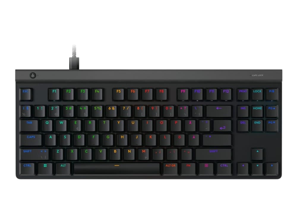 Logitech G G515 - Näppäimistö - TKL - taustavalaistu - USB - QWERTY - pohjoismainen (tanska/suomi/norja/ruotsi) - näppäinkytkin: GL Tactile - musta
