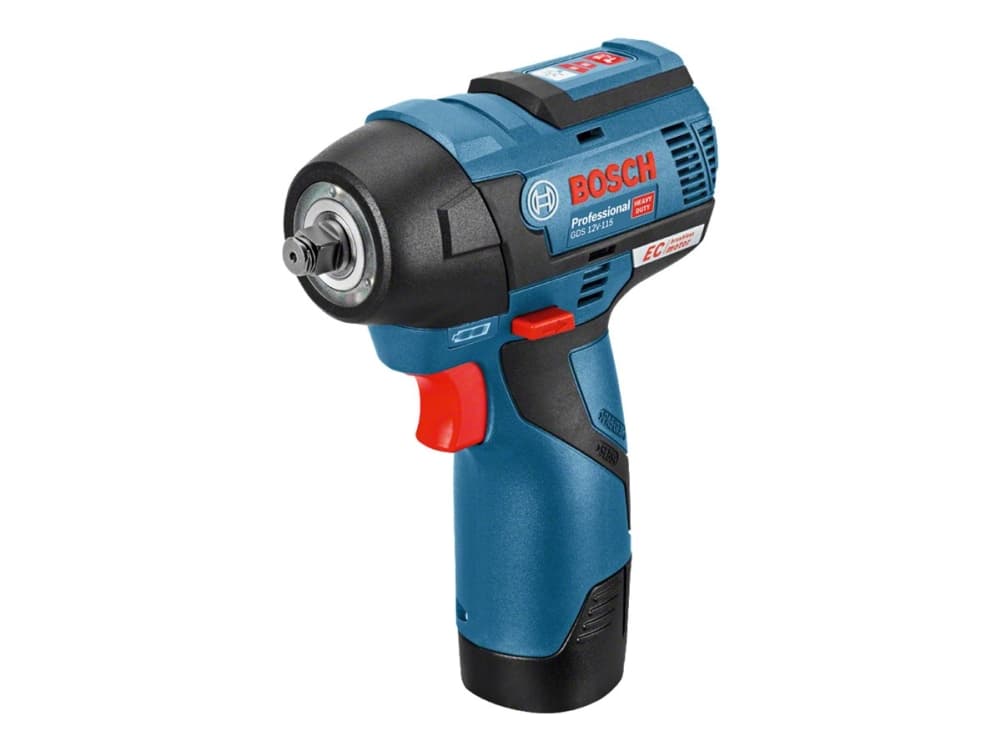 Bosch GDS 12V-115 Professional, Iskuruuvain, Pistoolikahva, 3/8, Musta, Sininen, Punainen, 2600 RPM, 2700 RPM - SOLO
