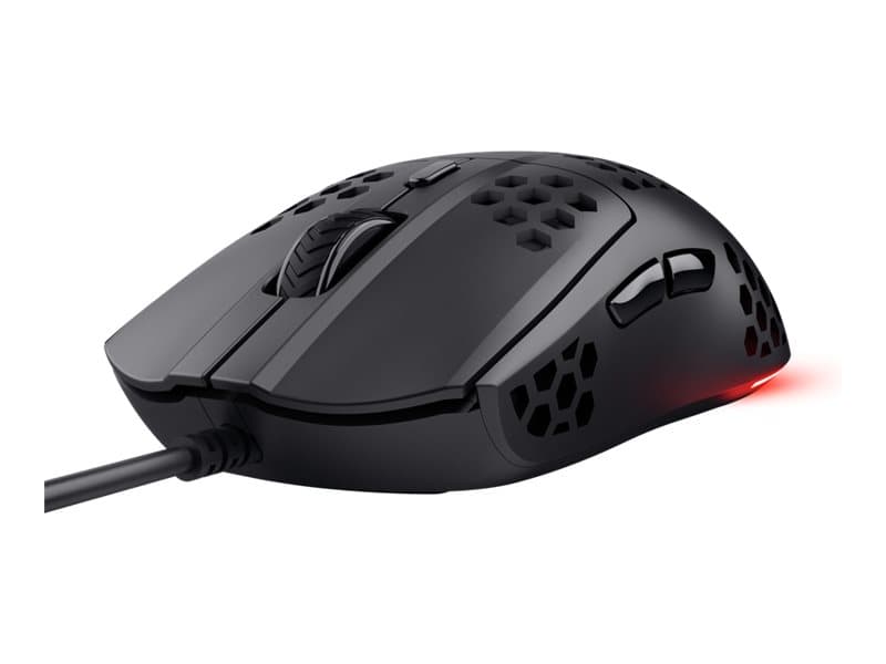 Trust GXT 928 HELOX, Oikeakätinen, Optinen, USB A-tyyppi, 6400 DPI, musta