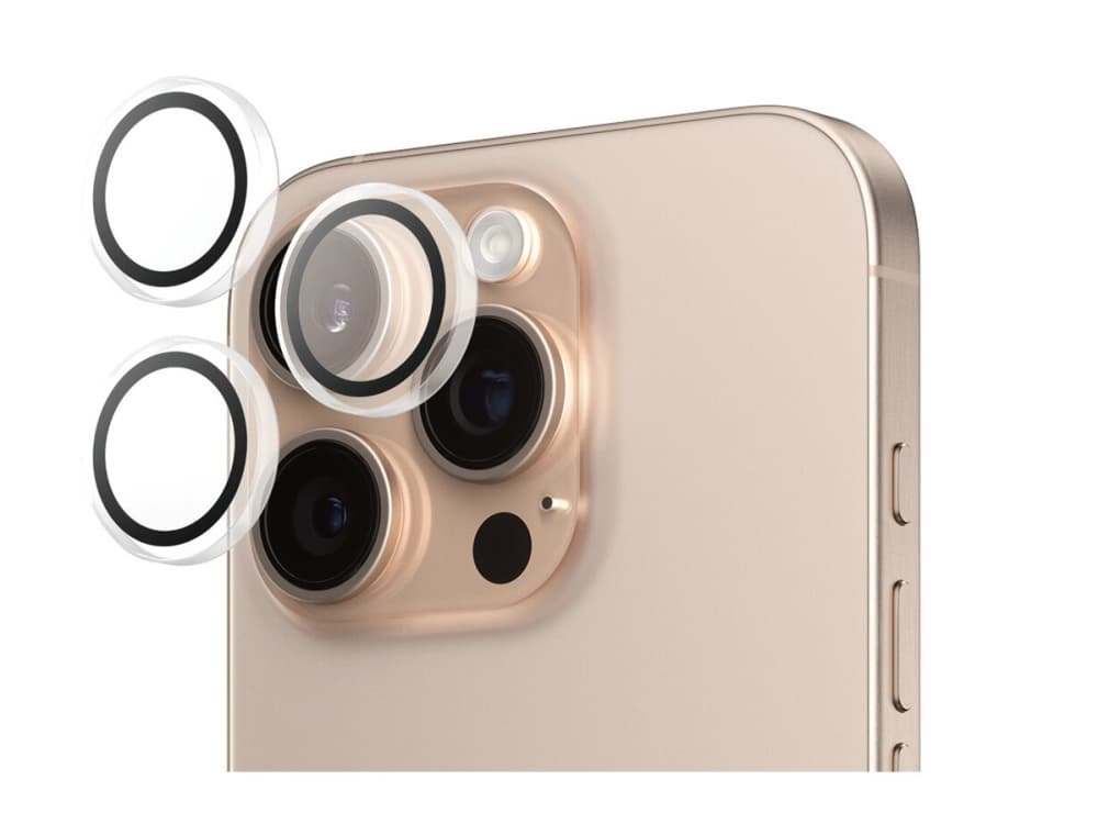 PanzerGlass ® Hoops® Camera Lens Protector Transparent iPhone 16 Pro | 16 Pro Max, Apple, Apple - iPhone 16 Pro, Apple - iPhone 16 Pro Max, Asennus kuivana, Naarmuuntumisenkestävä, Iskunkestävä, Läpinäkyvä, 1 kpl