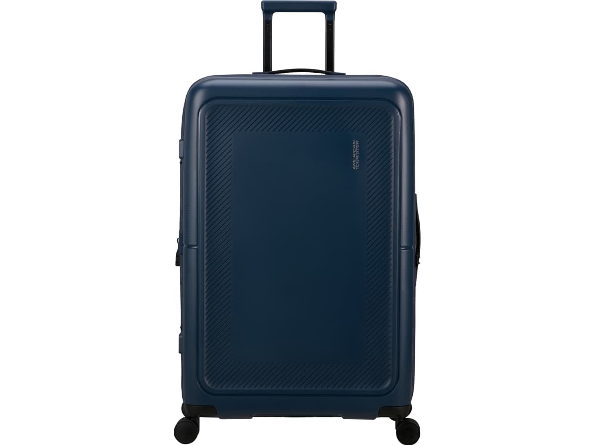 American Tourister DashPop, Vaunu, Kova kuori, Sininen, Matkustamo, 4 renkaita, Pyörivä pyörä