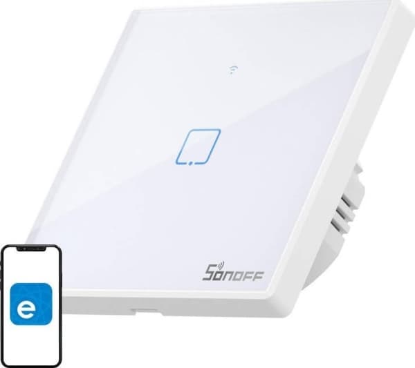 Sonoff Touch valokatkaisija WiFi + RF 433 Sonoff T2 EU TX (1-kanavainen) uusi versio