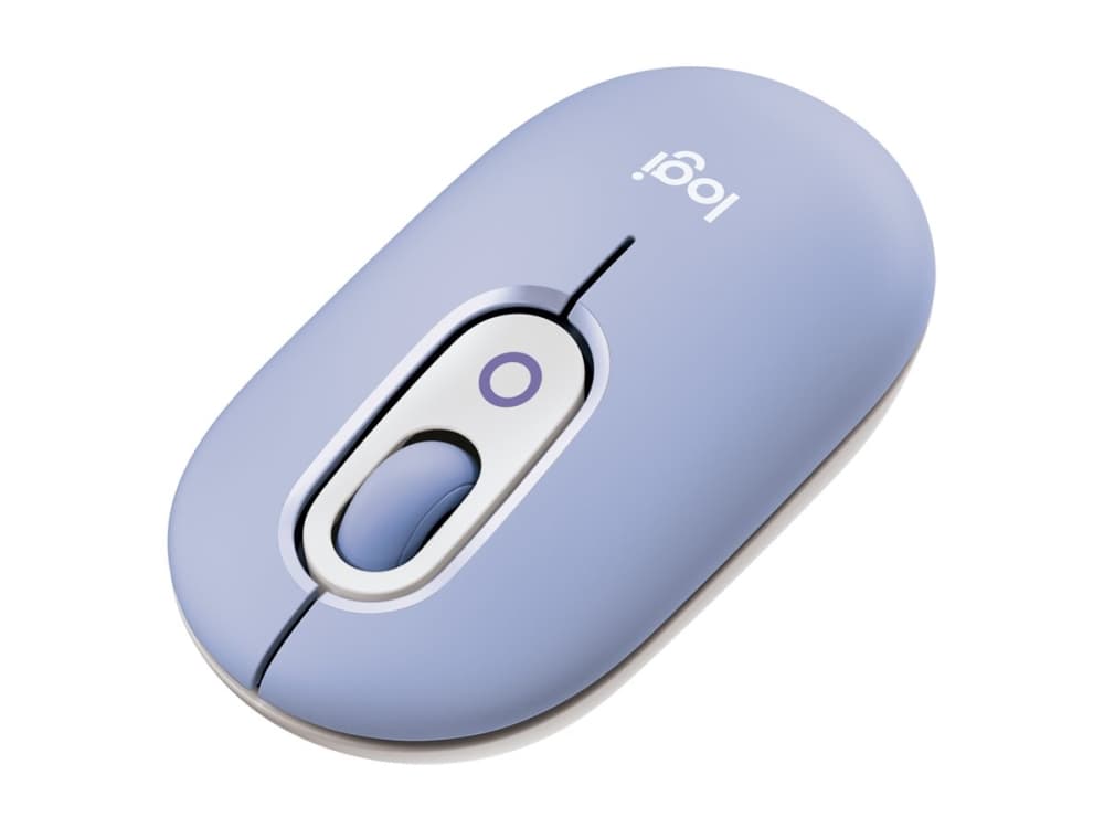 Logitech POP - Hiiri - mukautettava emoji - optinen - 4 painiketta - langaton - Bluetooth 5.1 LE - violetti
