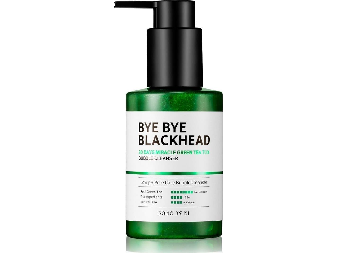 SOME BY MI_Bye Bye Bye Blackhead 30 Days Miracle Green Tea Tox Bubble Cleanser puhdistava kasvovaahto 120ml