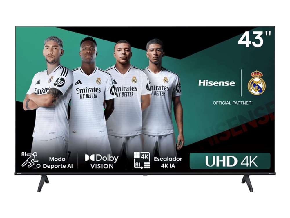 43E6NT(108 cm(43 tuumaa), musta, UltraHD/4K, HDR, kolminkertainen viritin)
