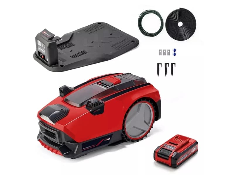Robottiruohonleikkuri FREELEXO CAM 500(punainen/musta, Li-Ion akku 3.0Ah, kamera + sensori)