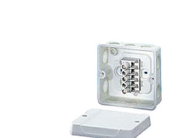 Membrandåse 2,5 mm² hvid med klemme