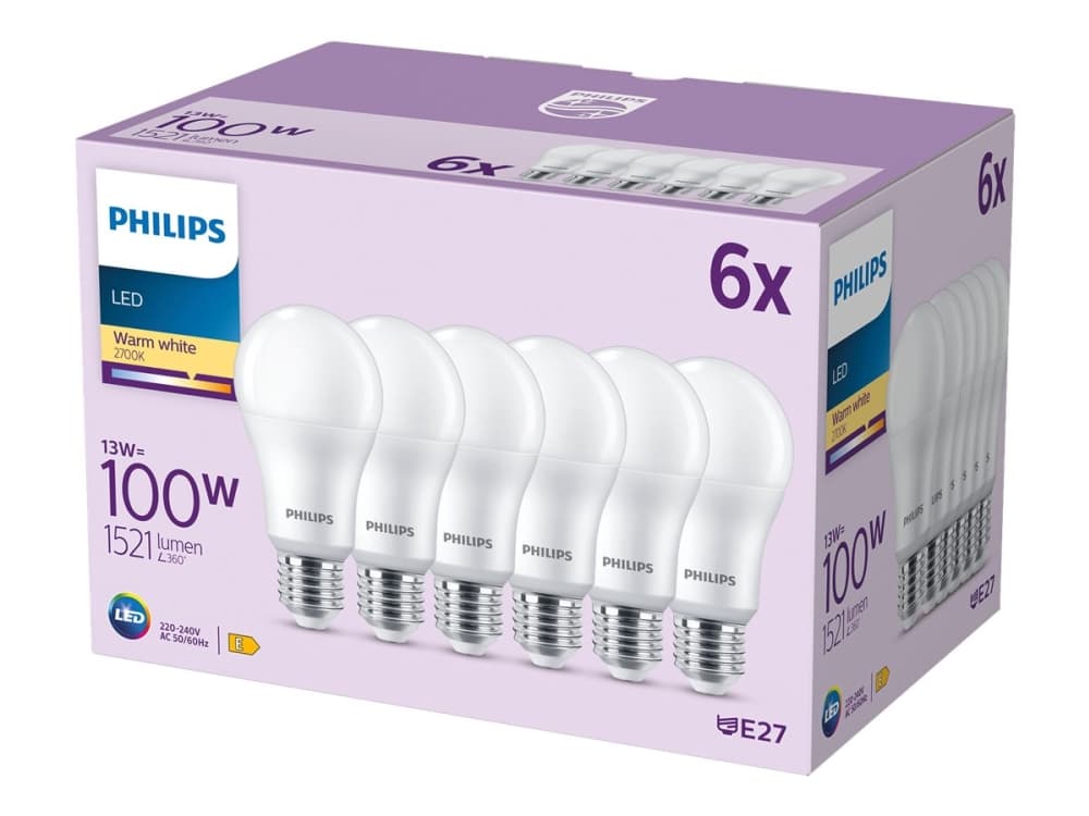 Philips Lamppu, 13 W, 100 W, E27, 1521 lm, 15000 h, Lämmin valkoinen