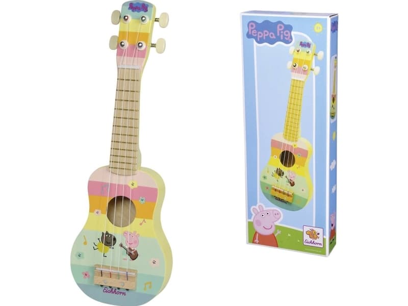 Eichhorn Lasten kitara Peppa Pig Holz Ukulele 43cm