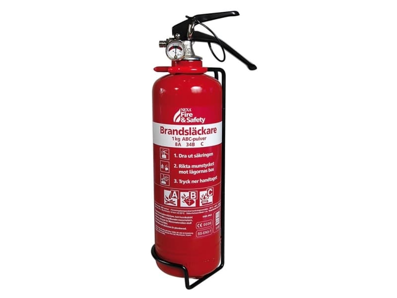 Brandsläckare Röd 1kg 8A