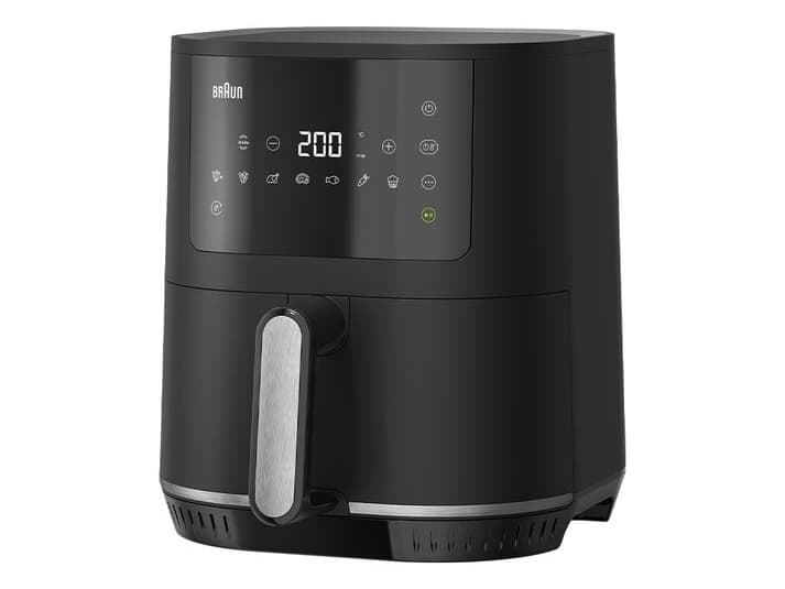 Braun MultiFry 3, Kuumakiertoilmakypsennin, 4,3 L, 80 °C, 200 °C, Yksi, musta
