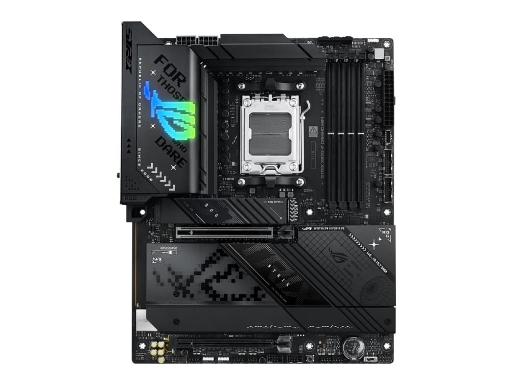 ASUS ROG STRIX X870-F GAMING WIFI - Emolevy - ATX - Socket AM5 - AMD X870 piirisarja - USB4, USB 3.2 Gen 2, USB-C 3.2 Gen 2, USB 3.2 Gen 1, USB-C 3.2 Gen 2x2 - Wi-Fi 7, 2.5 Gigabit LAN, Bluetooth - sisäinen grafiikka (CPU tarvitaan) - HD Audio (8-kanavainen)