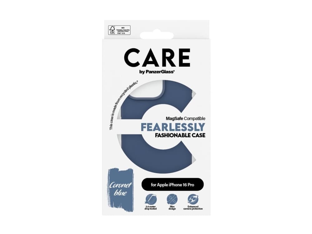 PanzerGlass CARE™ by ® Case Blue w. MagSafe iPhone 16 Pro, Suojus, Apple, Apple - iPhone 16 Pro, Sininen