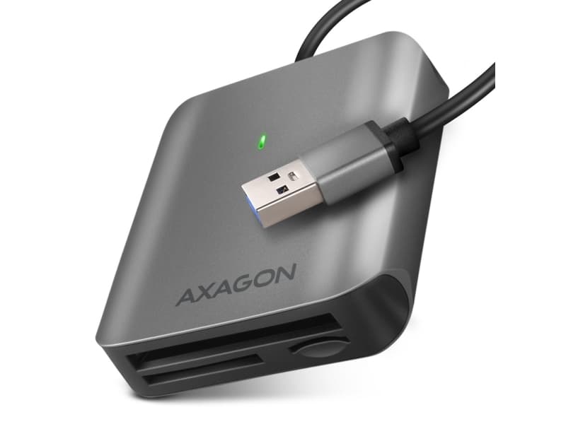 Axagon AXAGON CRE-S3, USB-A 3.2 Gen 1 - SUPERSPEED-kortinlukija, 3-paikkainen & lun SD/microSD/CF, UHS-II-tuki