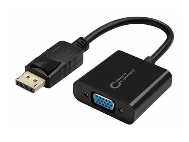 MicroConnect - DisplayPort kabel - DisplayPort (han) til HD-15 (VGA) (hun) - 15 cm - 15 cm