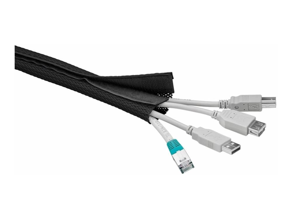 MicroConnect - Kaapelikela koukku- ja silmukkakiinnityksellä - 1,8 m - musta