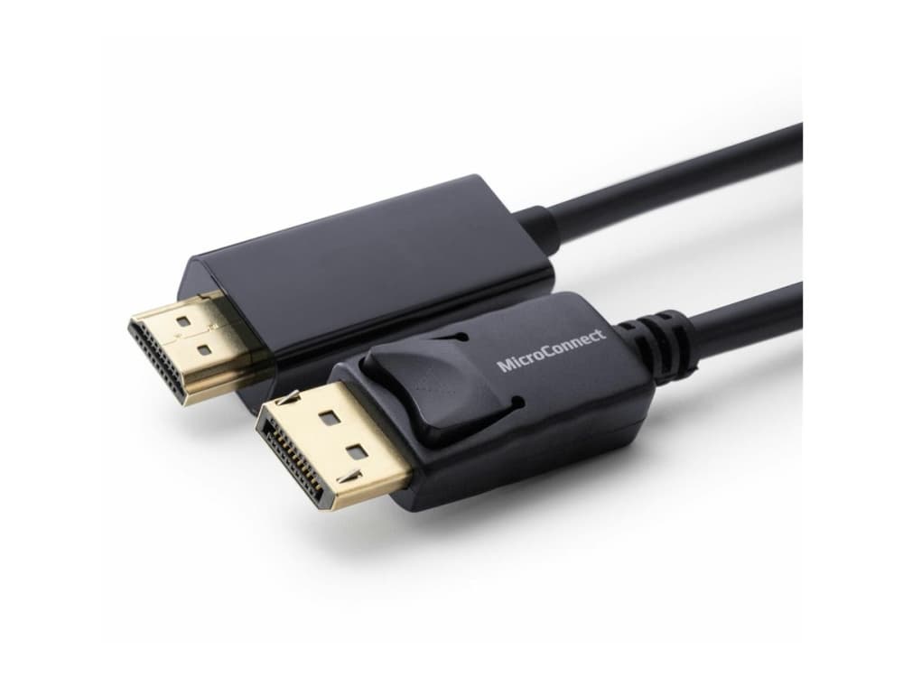 MicroConnect DisplayPort 1.2 - HDMI-kaapeli, signaalin suunta DP-HDMI, pituus 2 metriä