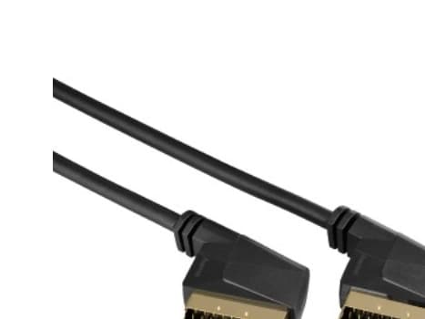 Hama Scart - Scart, 3m, 3m, SCART (21-nastainen), SCART (21-nastainen), kultainen, musta, uros/uros liitin